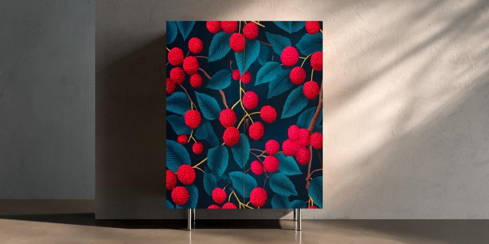 Print-Sideboard „Berry Fields“ – kräftige Farben, natürlicher Look S PRI 1032 