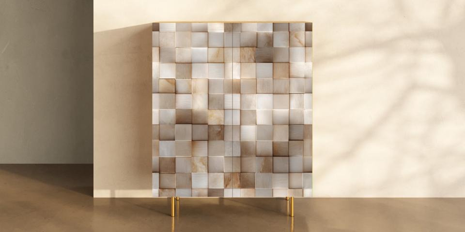 Motivschrank „Natural Mosaik“ – Eleganz im Kachel-Design S PRI 1062 