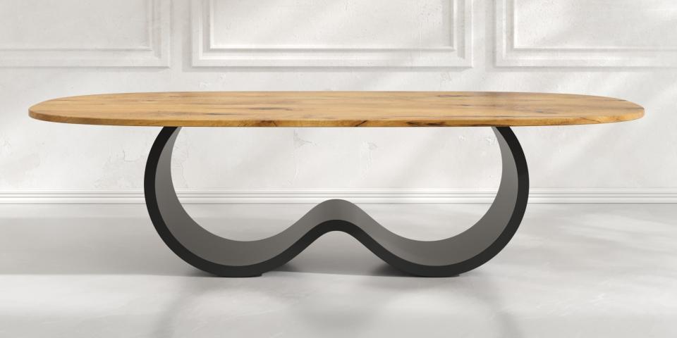 Esstisch Welle E110 Asteiche mit Metallgestell | wobiliar 