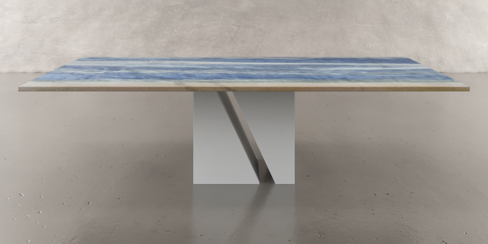 Azul de Mare Designertisch mit Metallgestell E42 