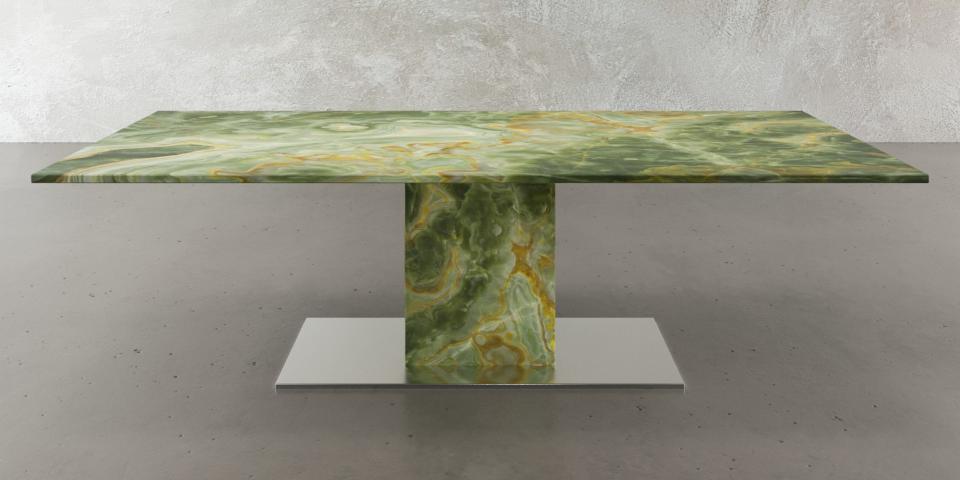 Onyx Green Tisch: Eleganz in Naturstein E113 