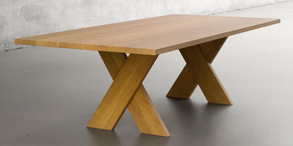 Luxus Esstisch aus Eichenholz: Einzigartiges Design E26 