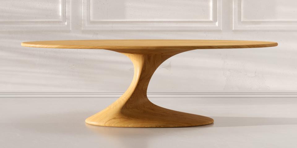 Esstisch E100 Eiche, Tulpenfuß, oval/rund | wobiliar 