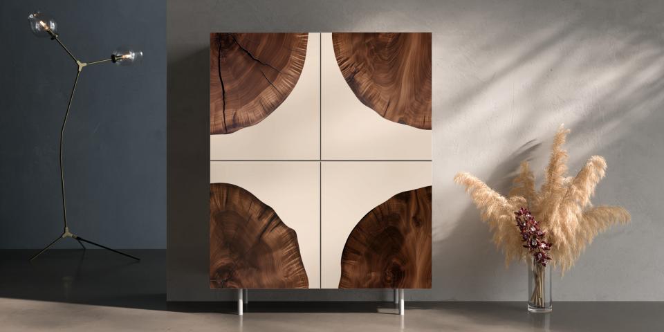 Räuchereiche Highboard - Mystischer Luxus S80 