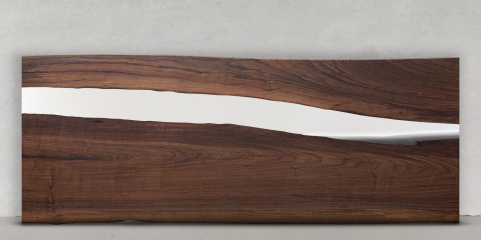 Massiver Esstisch Eiche geräuchert geb. Epoxy Edles Handwerksdesign 
