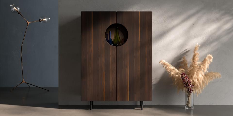 Highboard aus Räuchereiche: Einzigartiges Design S79 