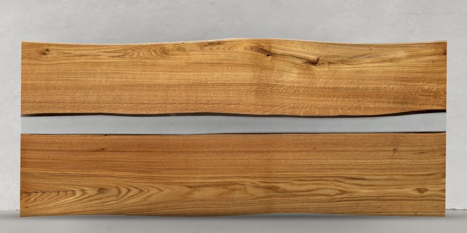 Massive Eiche Tischplatte Epoxy Edles Handwerksdesign 