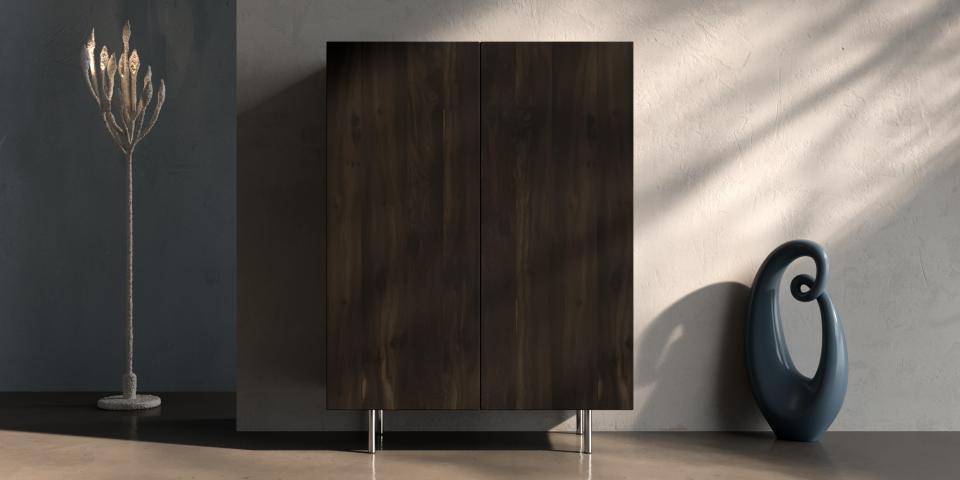 Highboard aus Eiche geköhlert: Einzigartiges Design S78 