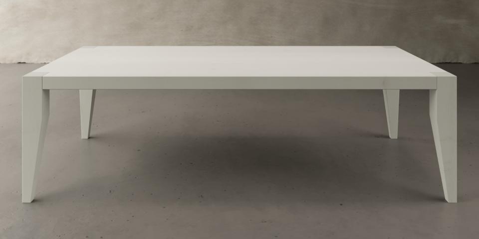 Eiche Weiß: Luxus Holztisch Design E14 