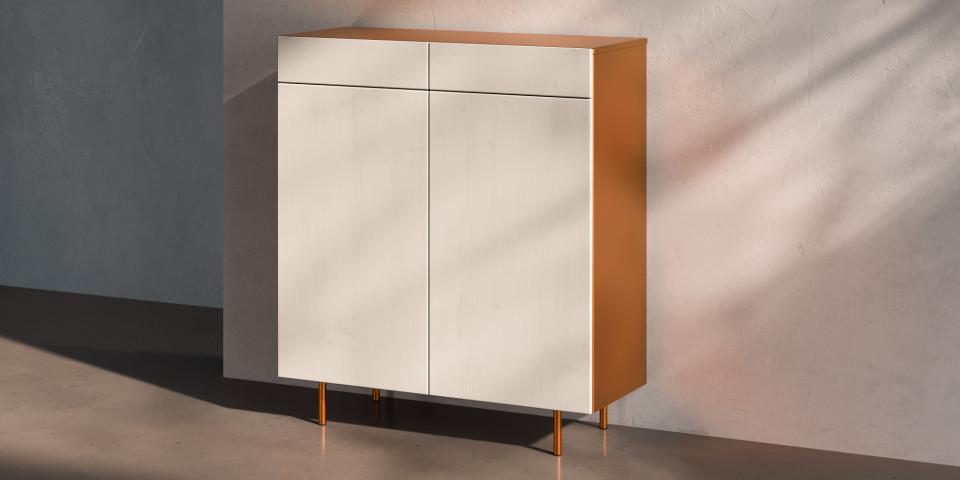 Sideboard aus weißem Eichenholz: Einzigartiges Design S75 