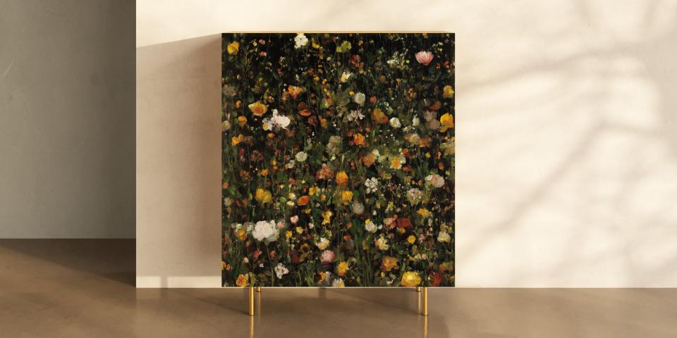 Motivschrank „Wild Meadow“ – florales Kunstmotiv voller Leben S PRI 1124 