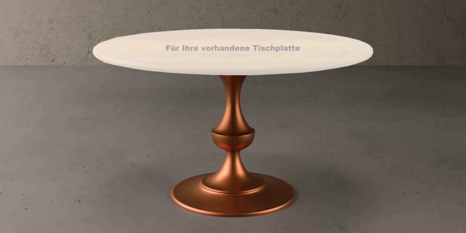 Massivholzgestell, gedeckelt, mit deckend farbig lackiertem Fuß in Farbton Chic T82 