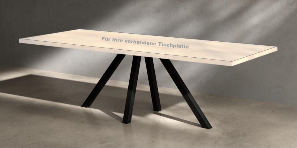 Exklusivers Tischgestell mit modernem Sternfuß T218 