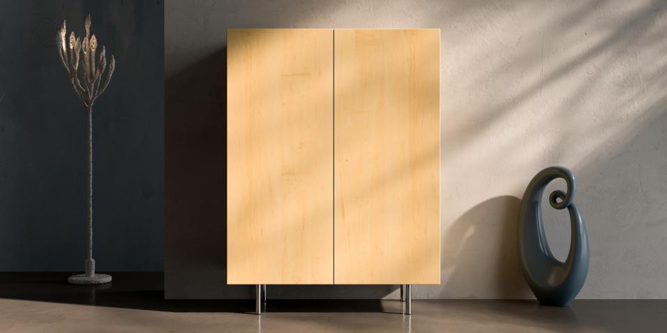 Ahorn Highboard Luxuswahl – Edelstahl S78 